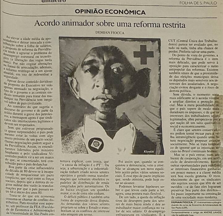 Demian Fiocca coluna Folha de São Paulo 1996